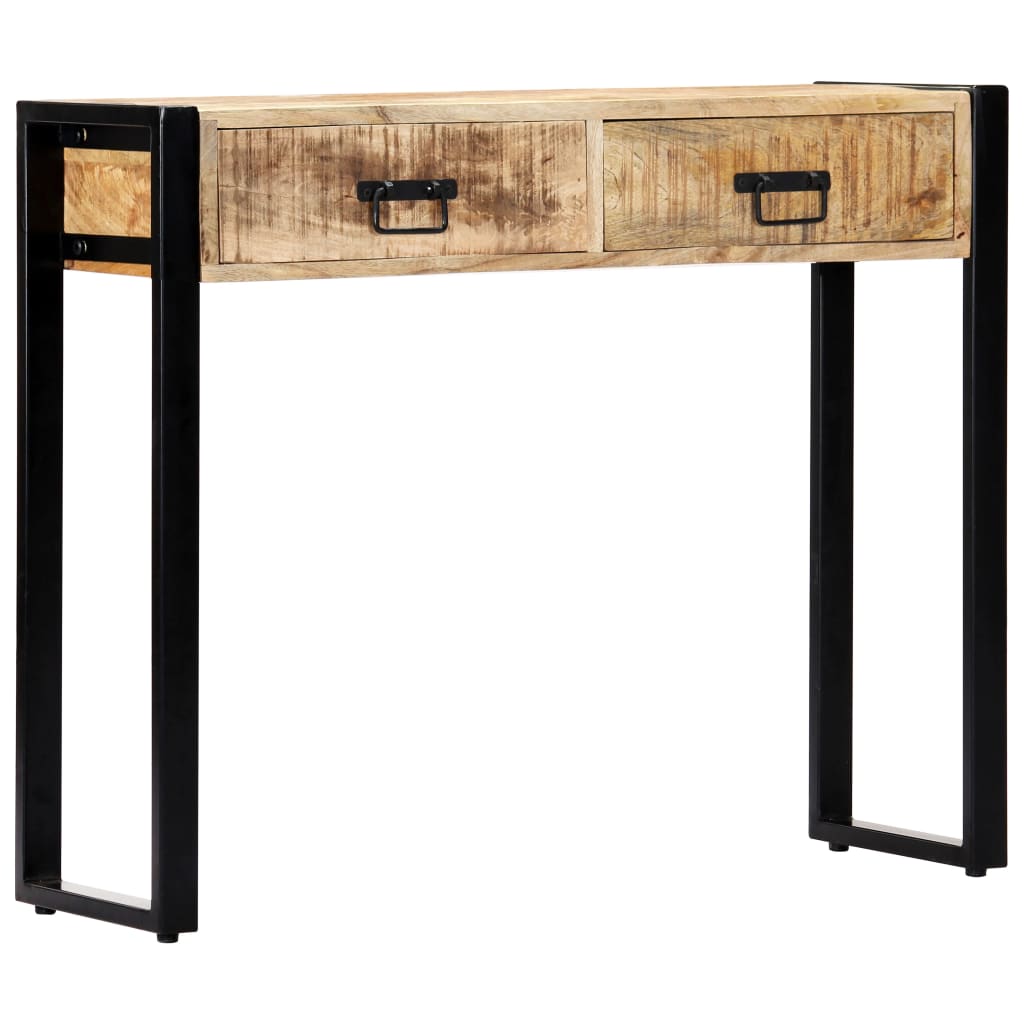 vidaXL Stolik typu konsola, 90 x 30 x 75 cm, lite drewno mango