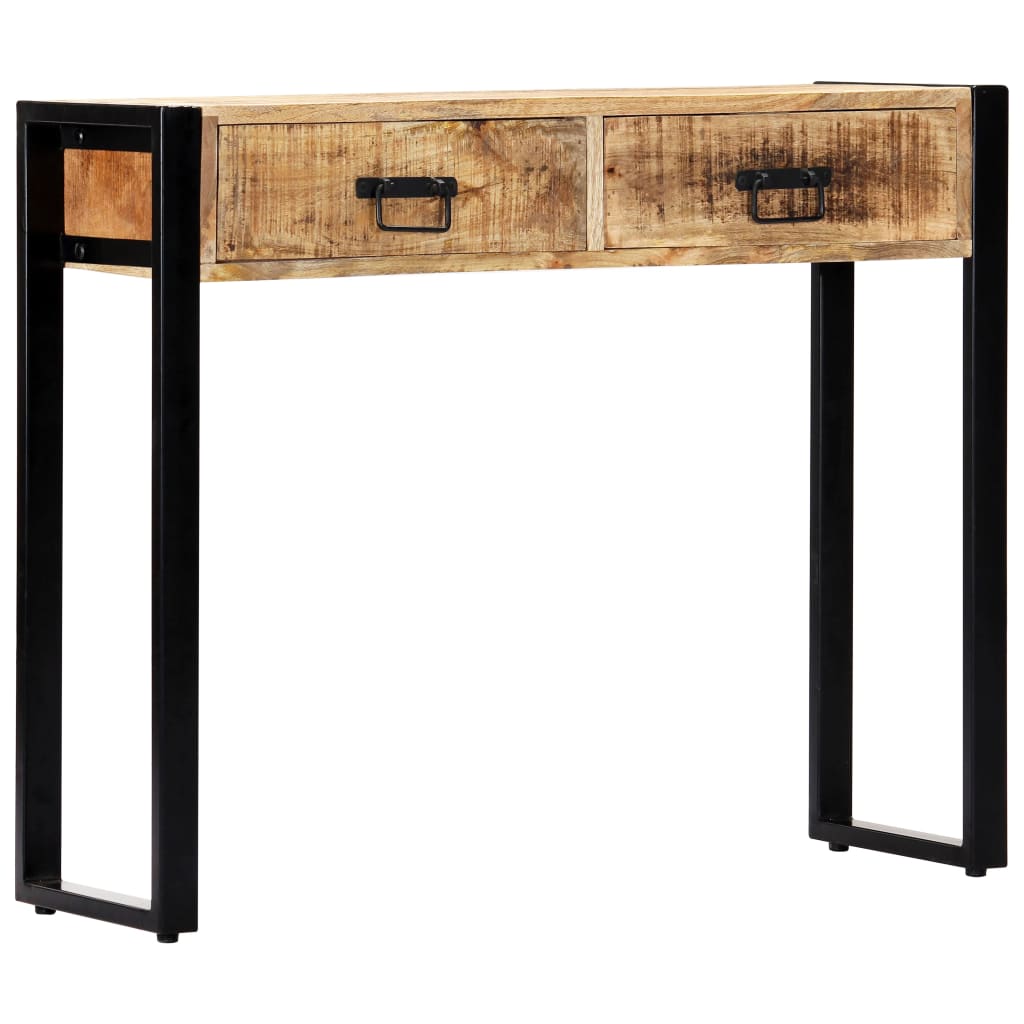 vidaXL Stolik typu konsola, 90 x 30 x 75 cm, lite drewno mango