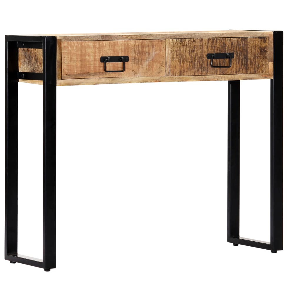 vidaXL Stolik typu konsola, 90 x 30 x 75 cm, lite drewno mango