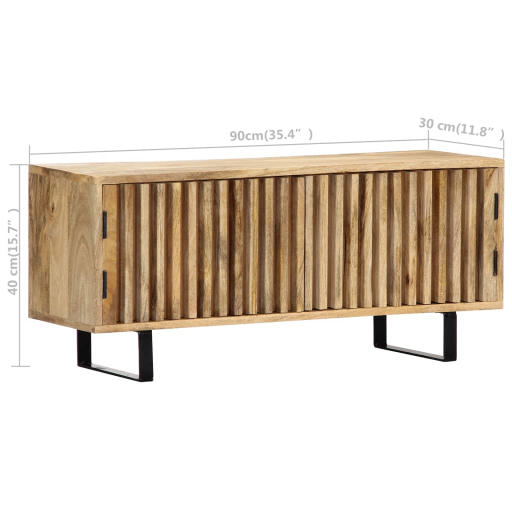 vidaXL Szafka pod TV, 90x30x40 cm, lite drewno mango