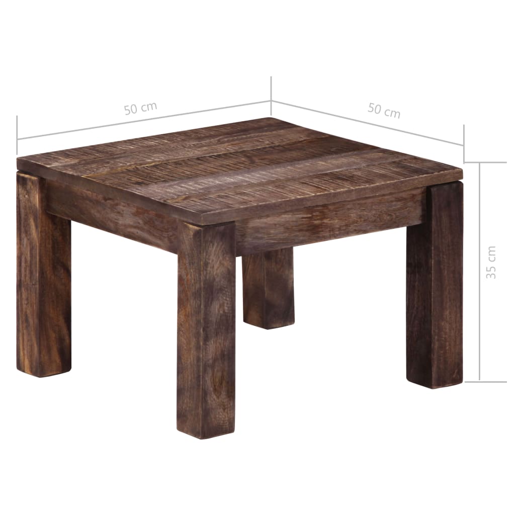 vidaXL Stolik kawowy, 50x50x35 cm, lite drewno mango