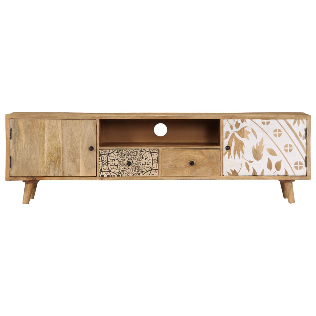 vidaXL Szafka pod TV, 140x30x40 cm, lite drewno mango