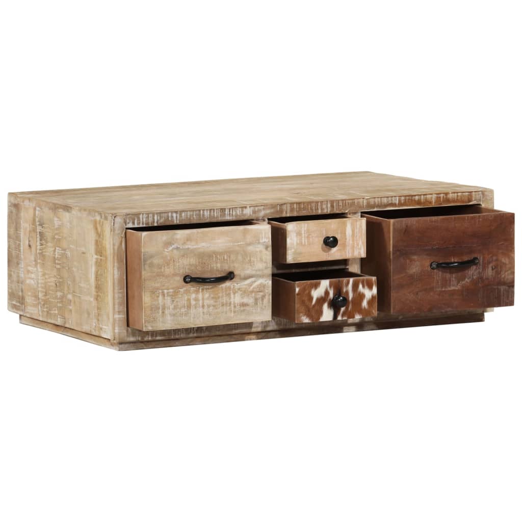 vidaXL Stolik kawowy, 90x60x30 cm, lite drewno mango