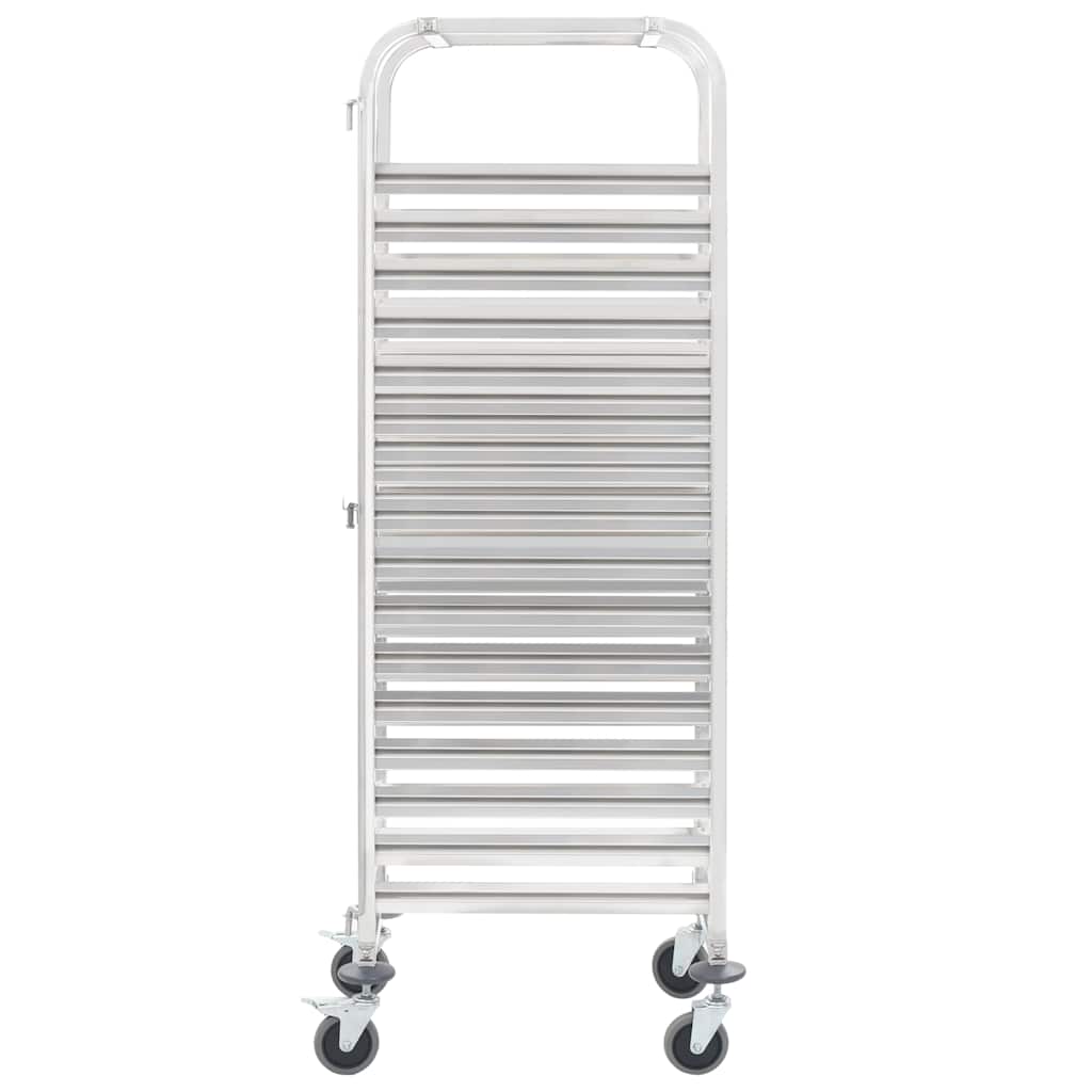 vidaXL Wózek kuchenny na 16 tac, 38x55x163 cm, stal nierdzewna