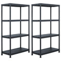 vidaXL Regały magazynowe, 2 szt., czarne, 60x30x138 cm, plastikowe