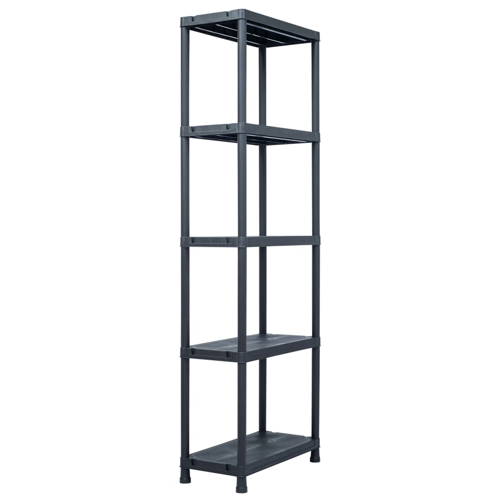 vidaXL Regały magazynowe, 2 szt., czarne, 125 kg, 60x30x180 cm
