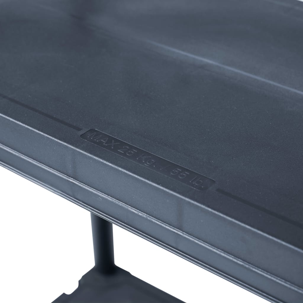 vidaXL Regały magazynowe, 2 szt., czarne, 125 kg, 60x30x180 cm