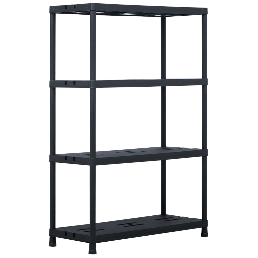 vidaXL Regały magazynowe, 2 szt., czarne, 220 kg, 90x40x138 cm
