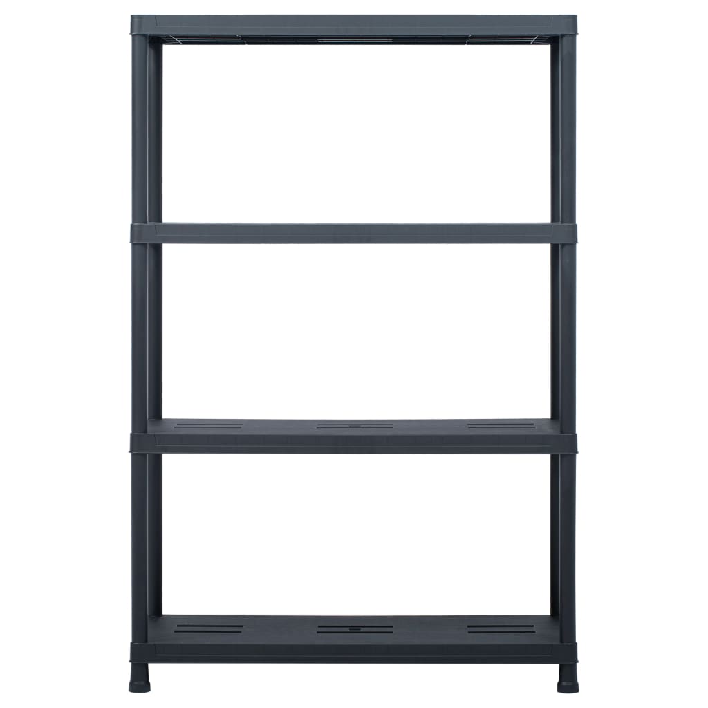 vidaXL Regały magazynowe, 2 szt., czarne, 220 kg, 90x40x138 cm