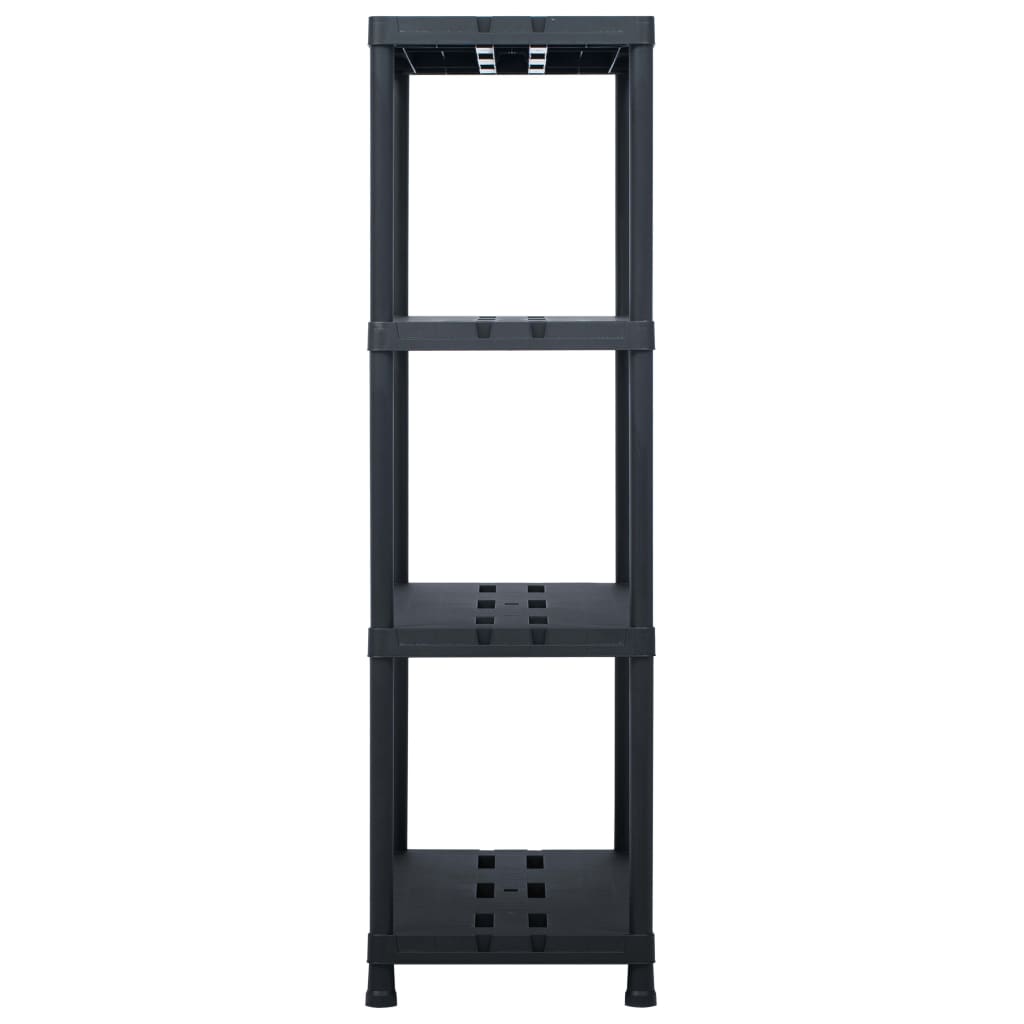 vidaXL Regały magazynowe, 2 szt., czarne, 220 kg, 90x40x138 cm