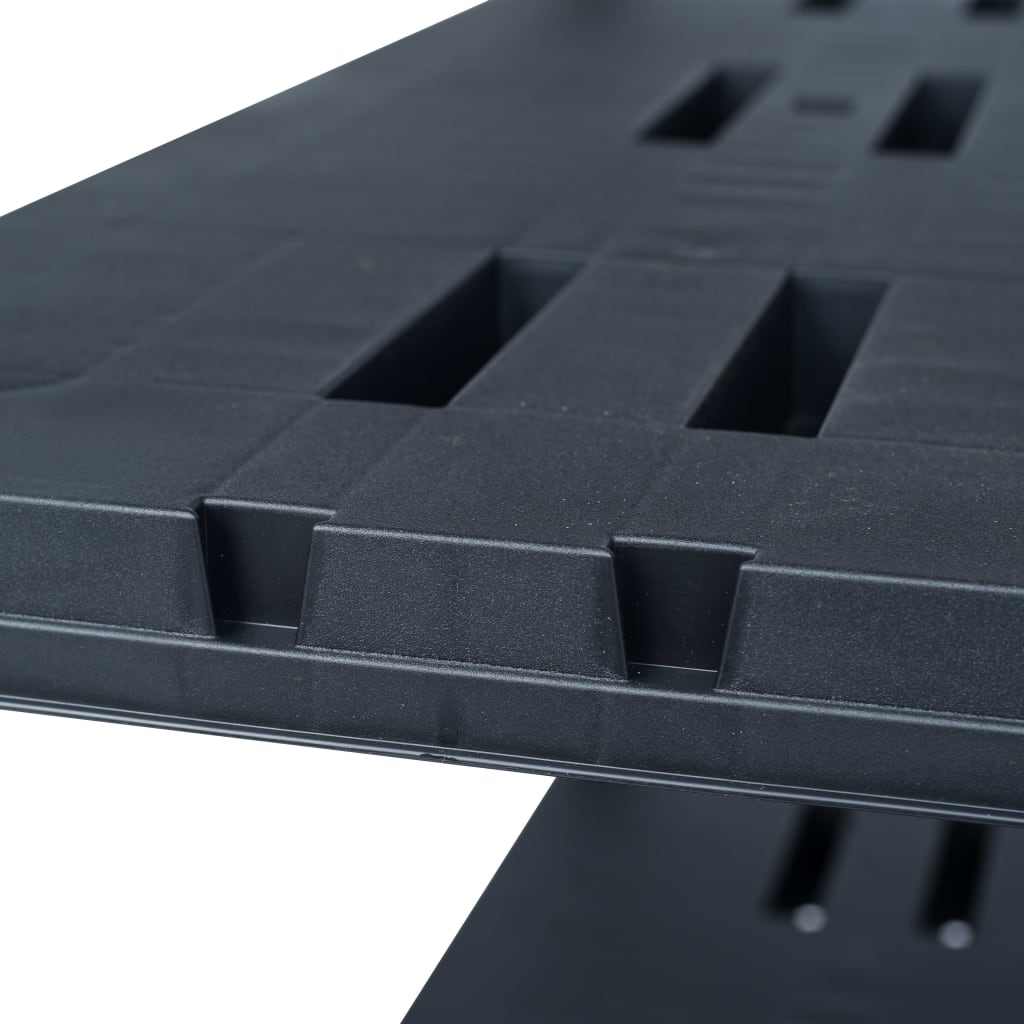 vidaXL Regały magazynowe, 2 szt., czarne, 220 kg, 90x40x138 cm