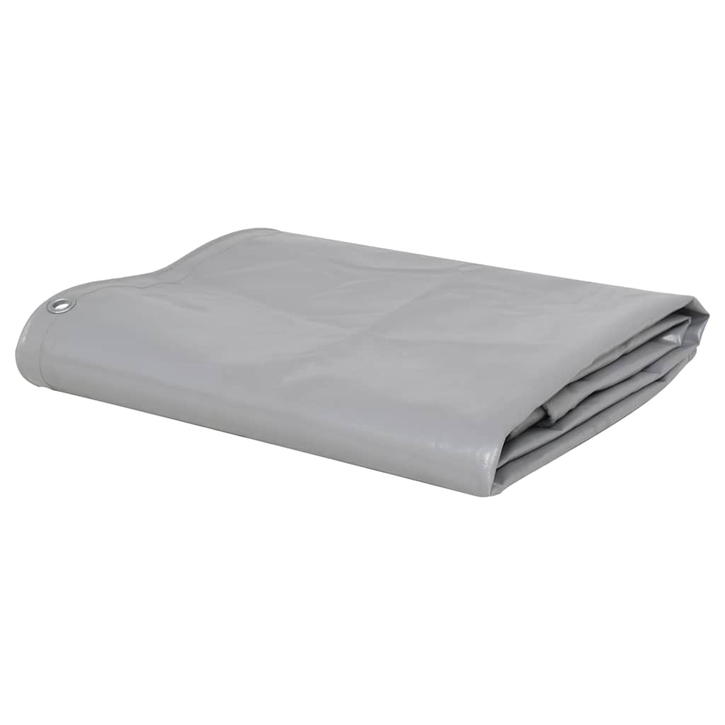 vidaXL Plandeka 650 g/m², 1,5 x 6 m, szara