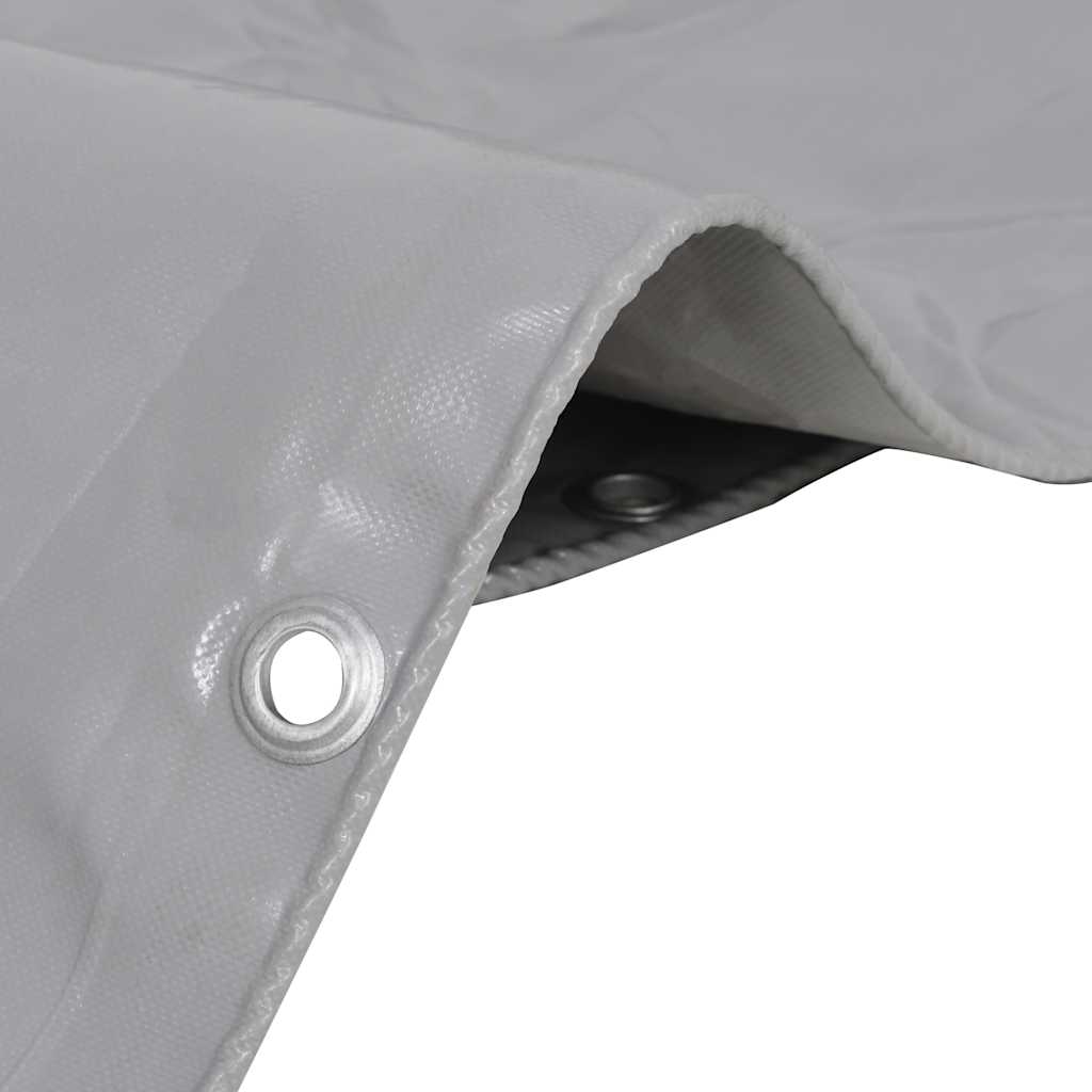 vidaXL Plandeka 650 g/m², 1,5 x 6 m, szara