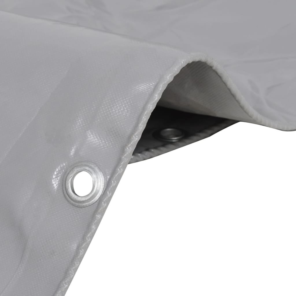 vidaXL Plandeka 650 g/m², 1,5 x 10 m, szara