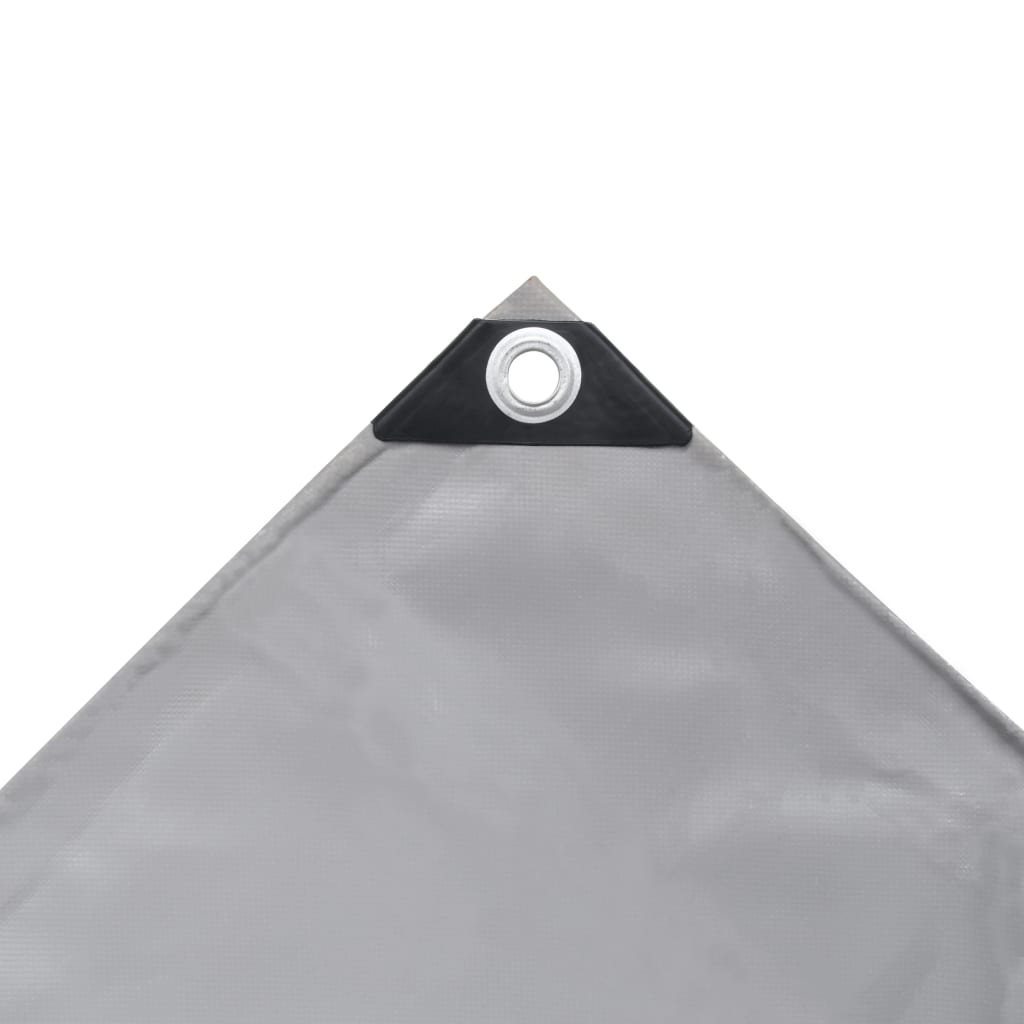 vidaXL Plandeka 650 g/m², 1,5 x 10 m, szara