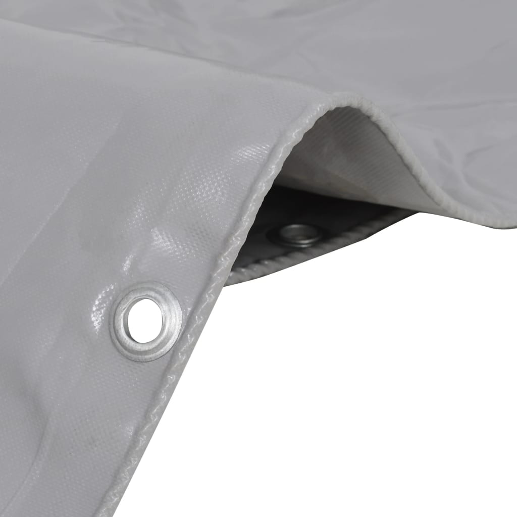 vidaXL Plandeka 650 g/m², 5 x 6 m, szara
