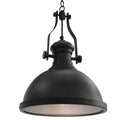 vidaXL Lampa sufitowa, czarna, okrągła, E27