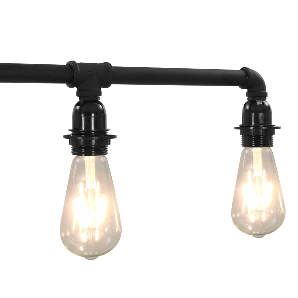 vidaXL Lampa sufitowa, czarna, 5 żarówek E27