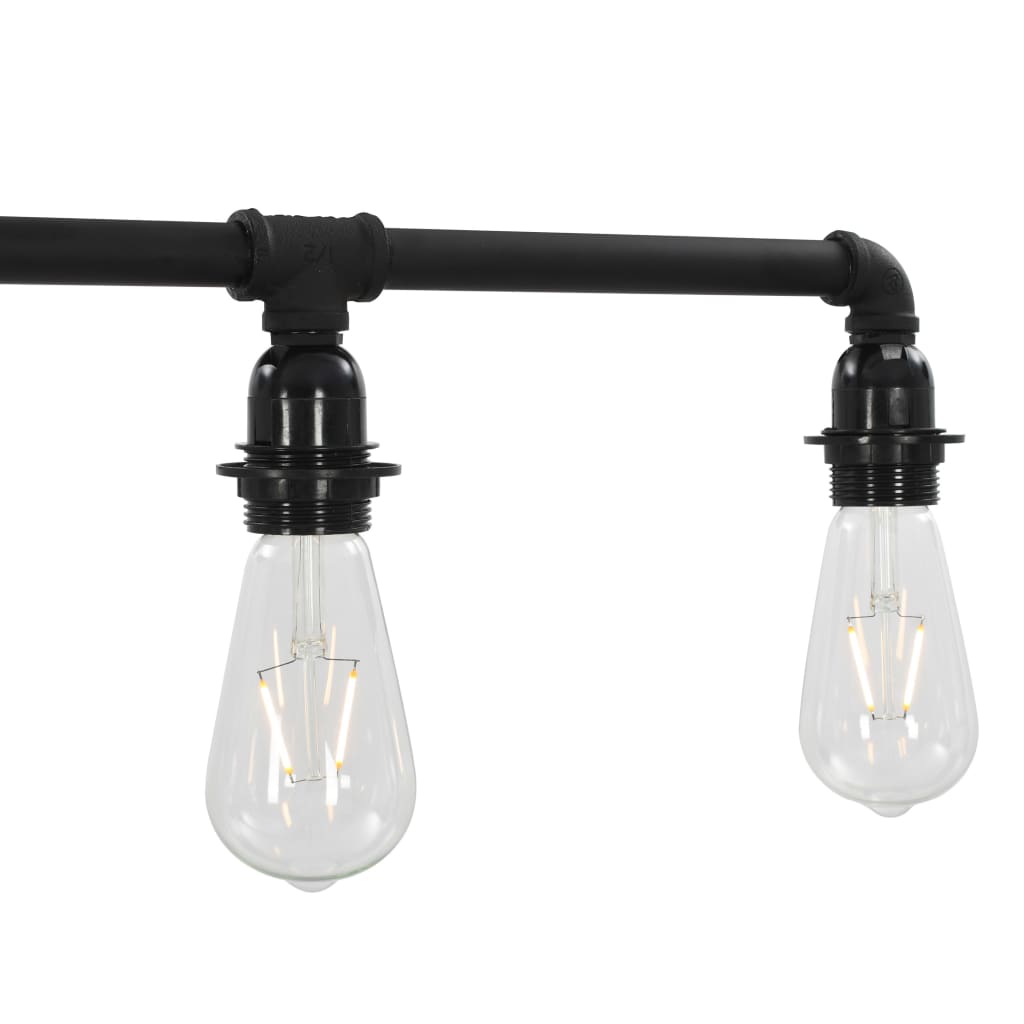 vidaXL Lampa sufitowa, czarna, 5 żarówek E27