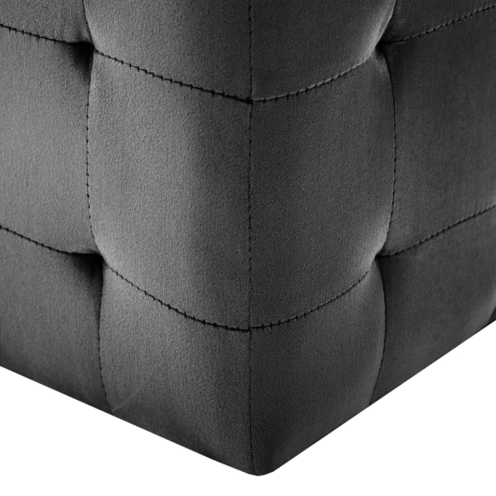 vidaXL Stoliki nocne, 2 szt., czarne, 30x30x30 cm, aksamit