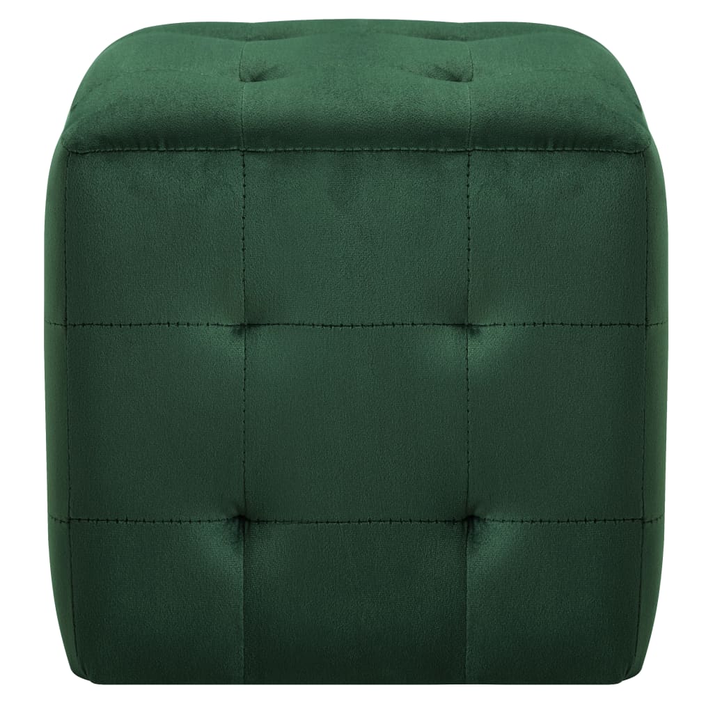 vidaXL Stoliki nocne, 2 szt., zielone, 30x30x30 cm, aksamit