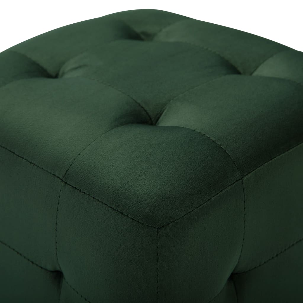 vidaXL Stoliki nocne, 2 szt., zielone, 30x30x30 cm, aksamit
