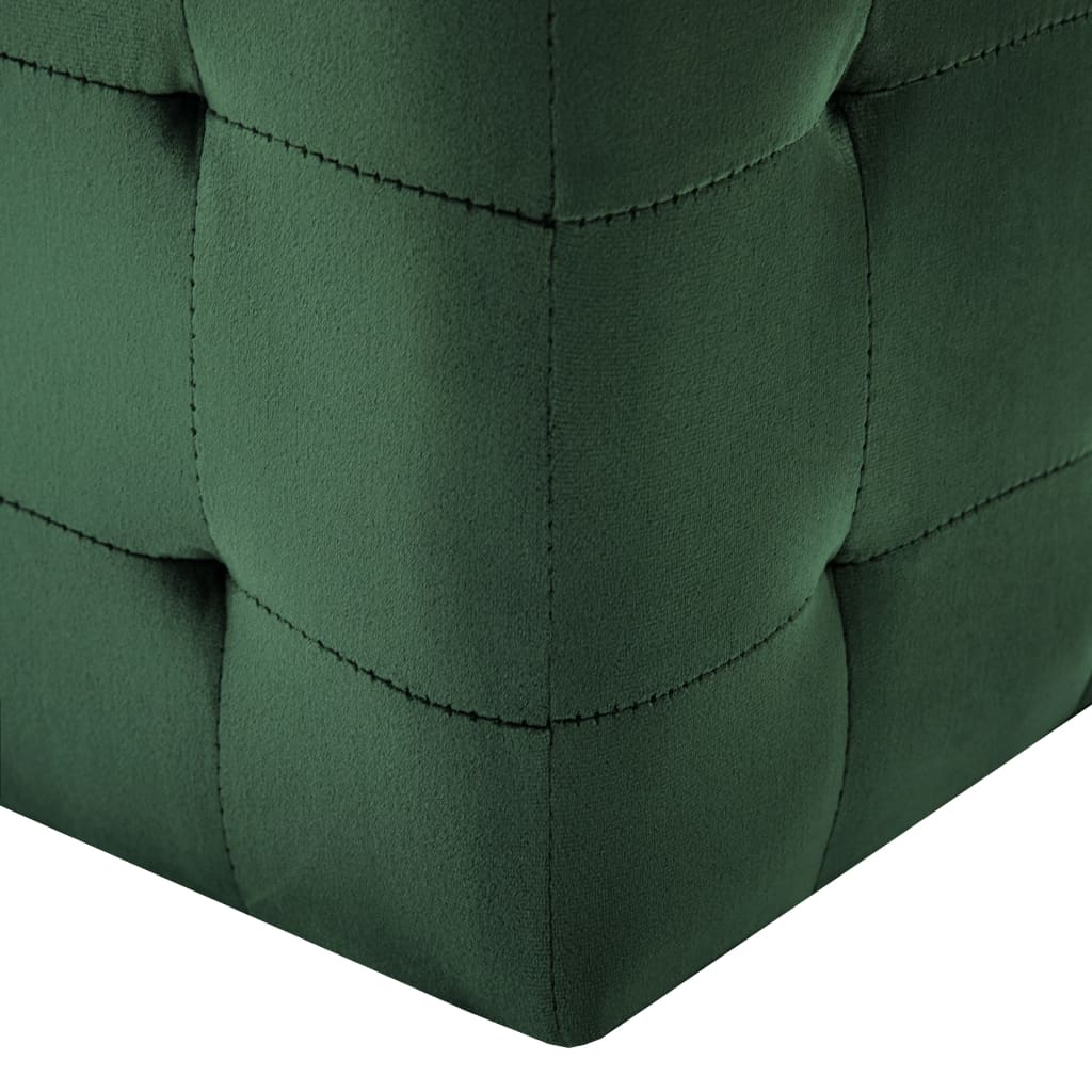 vidaXL Stoliki nocne, 2 szt., zielone, 30x30x30 cm, aksamit