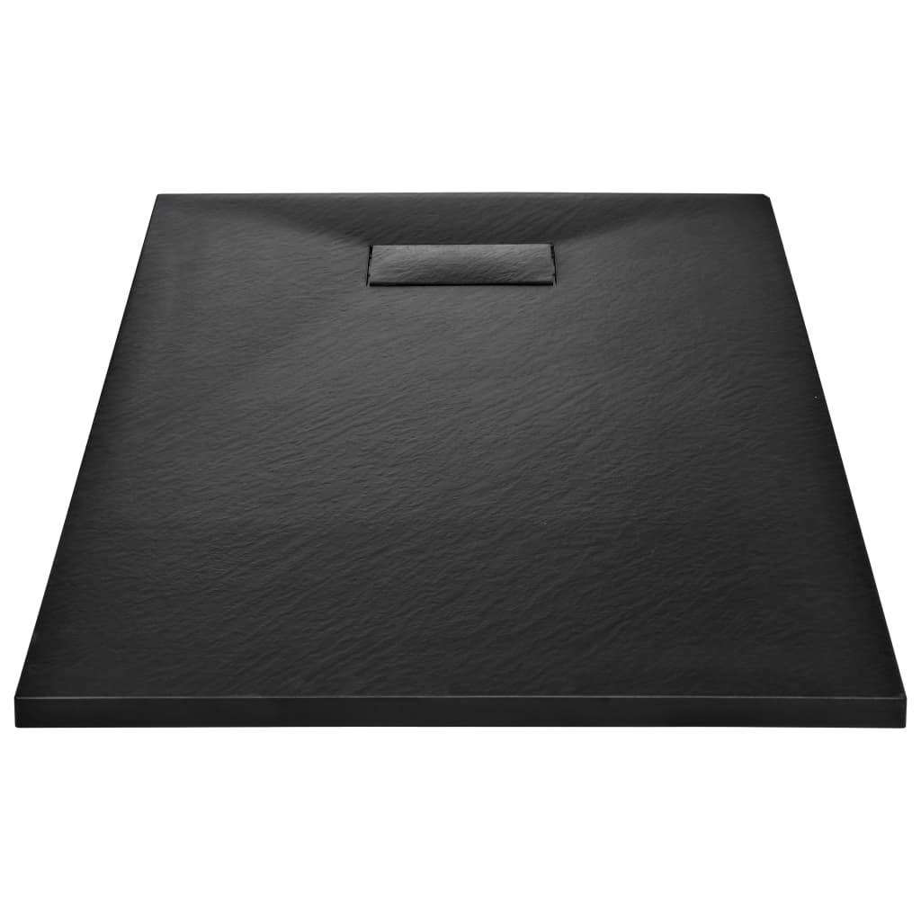 vidaXL Brodzik prysznicowy, SMC, czarny, 120 x 70 cm