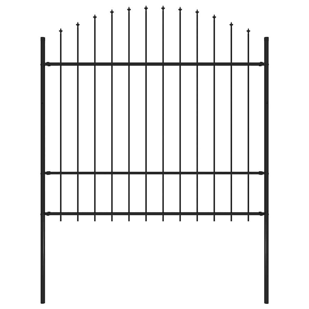 vidaXL Ogrodzenie ogrodowe Woerden z włócznią, stalowe, 170x175 cm, czarne