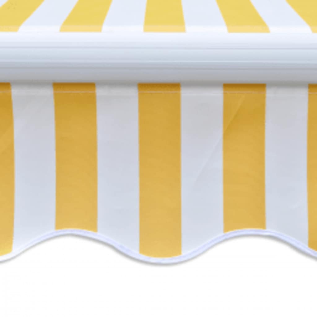 vidaXL Markiza automatyczna, 600 cm, żółto-biała