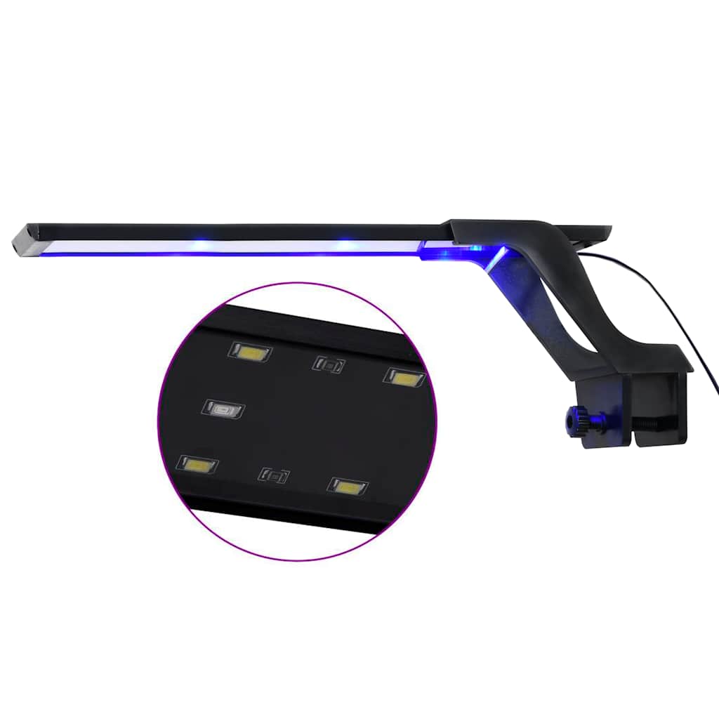 vidaXL Lampa LED do akwarium, z zaciskiem, 35-55 cm, niebiesko-biała