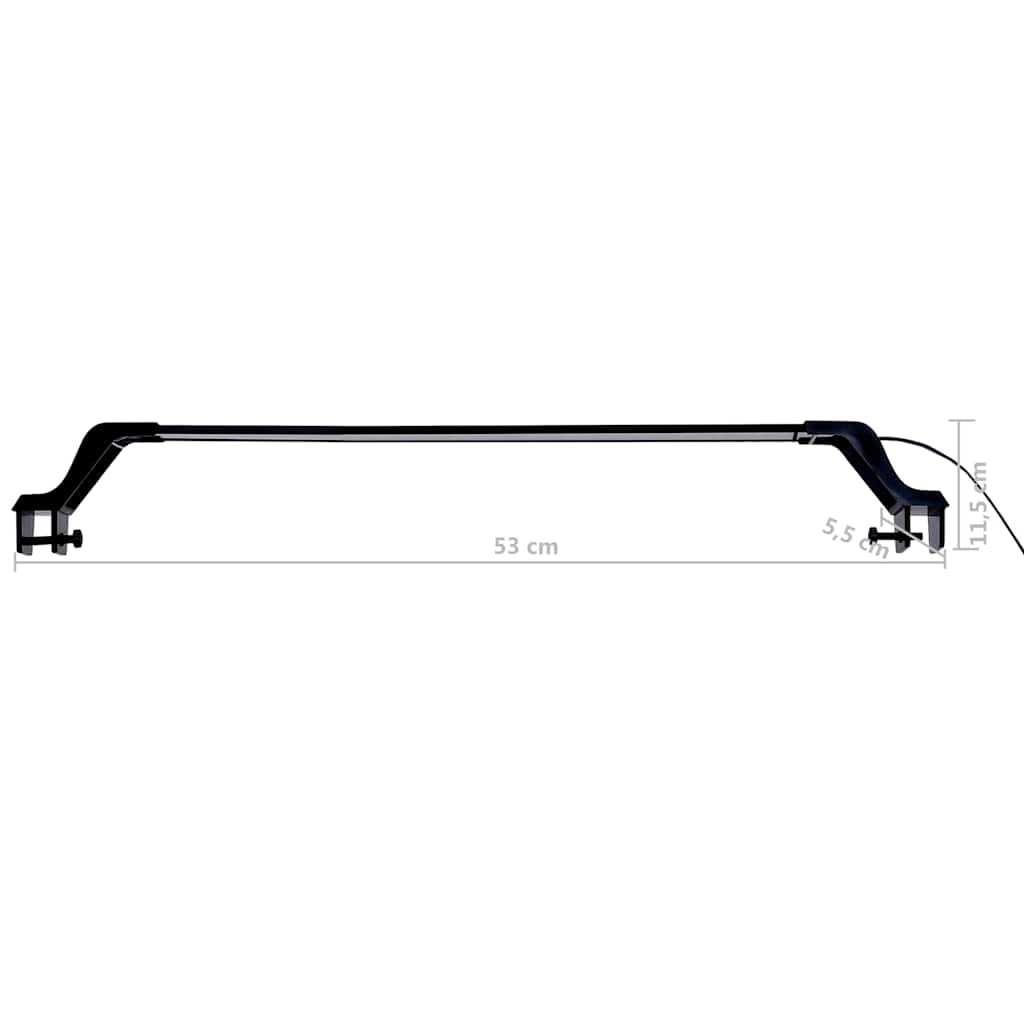 vidaXL Lampa LED do akwarium, z zaciskami, 55-70 cm, niebiesko-biała