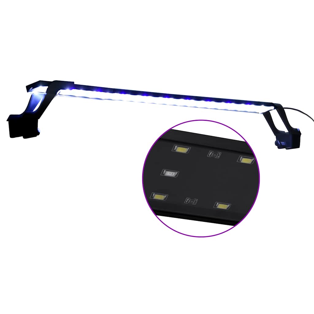 vidaXL Lampa LED do akwarium, z zaciskami, 75-90 cm, niebiesko-biała