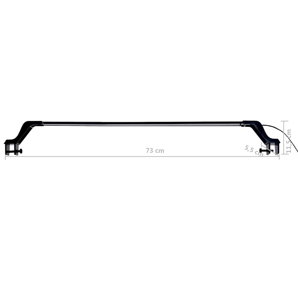 vidaXL Lampa LED do akwarium, z zaciskami, 75-90 cm, niebiesko-biała