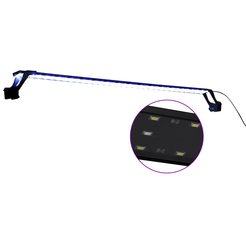 vidaXL Lampa LED do akwarium, z zaciskami, 115-130 cm, niebiesko-biała