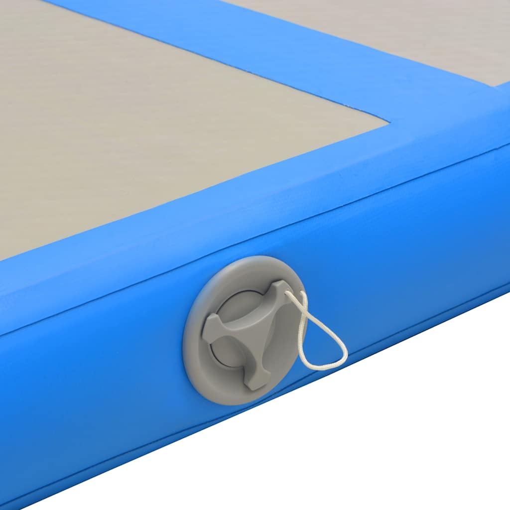 vidaXL Mata gimnastyczna z pompką, 300x100x10 cm, PVC, niebieska