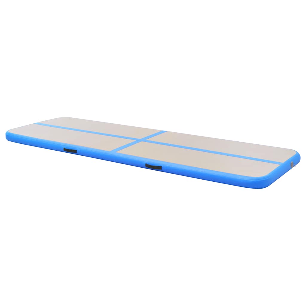 vidaXL Mata gimnastyczna z pompką, 400x100x10 cm, PVC, niebieska