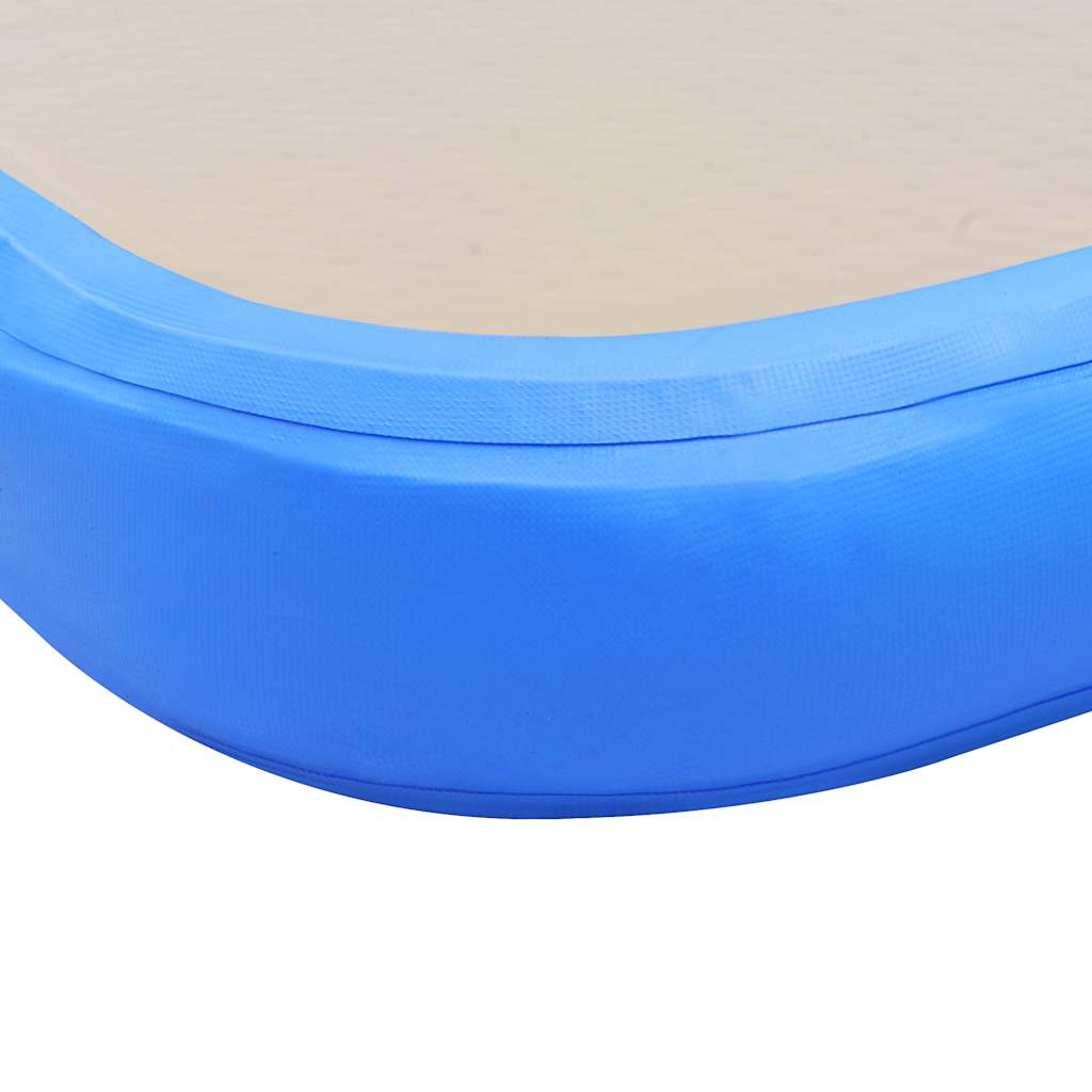 vidaXL Mata gimnastyczna z pompką, 500x100x10 cm, PVC, niebieska