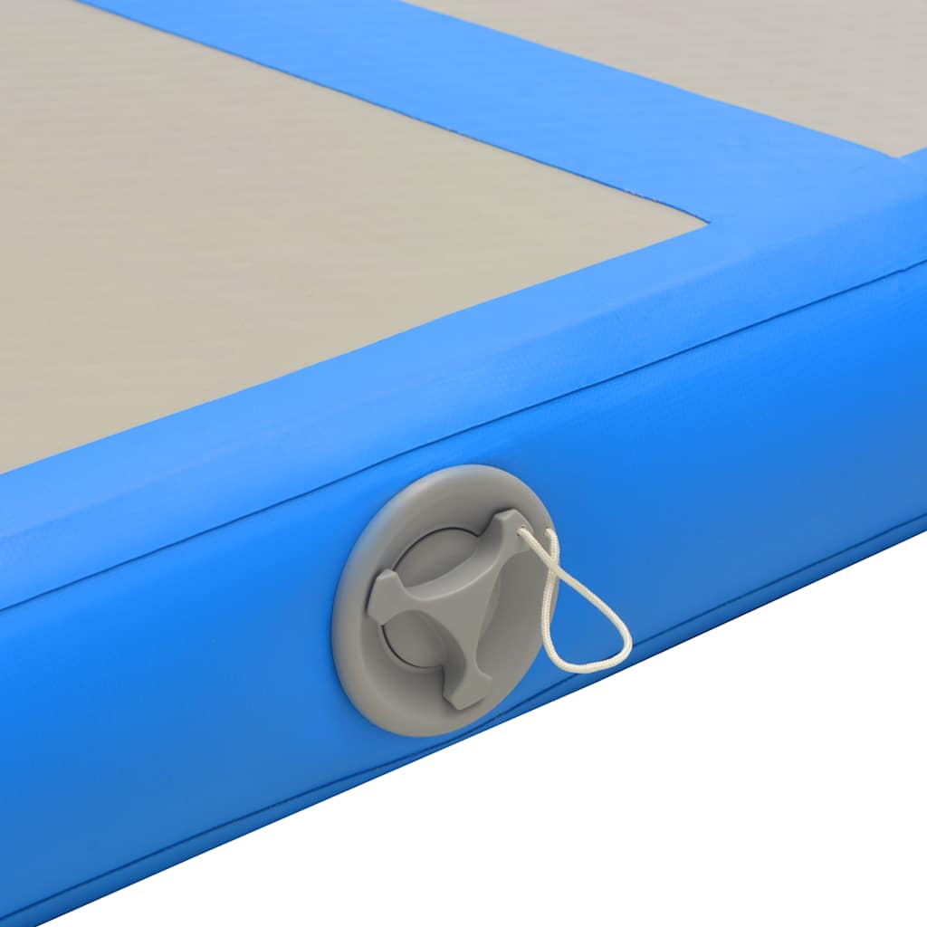 vidaXL Mata gimnastyczna z pompką, 500x100x10 cm, PVC, niebieska