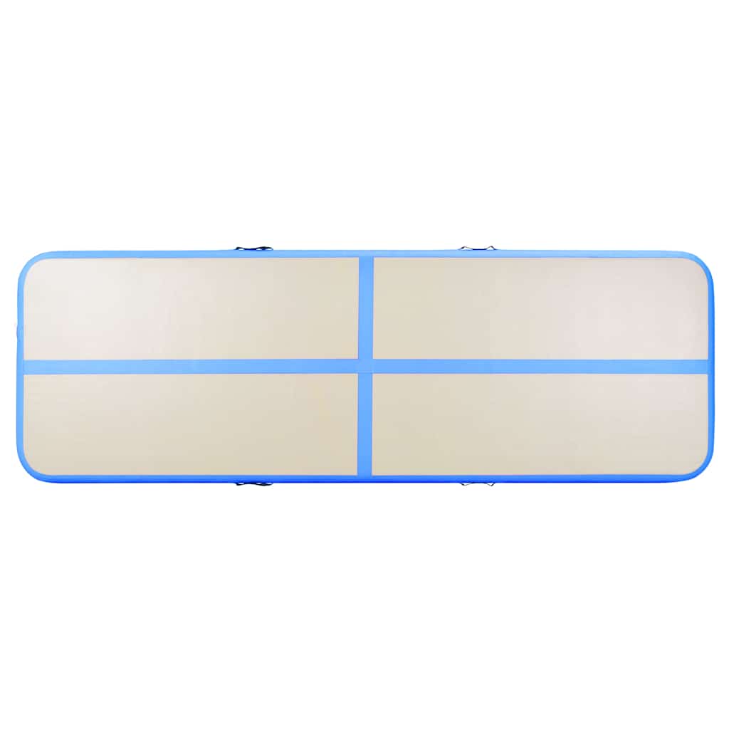vidaXL Mata gimnastyczna z pompką, 600x100x10 cm, PVC, niebieska
