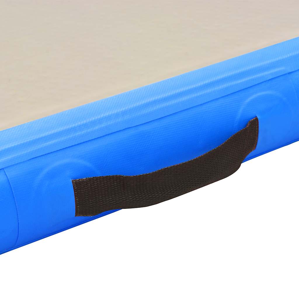vidaXL Mata gimnastyczna z pompką, 600x100x10 cm, PVC, niebieska