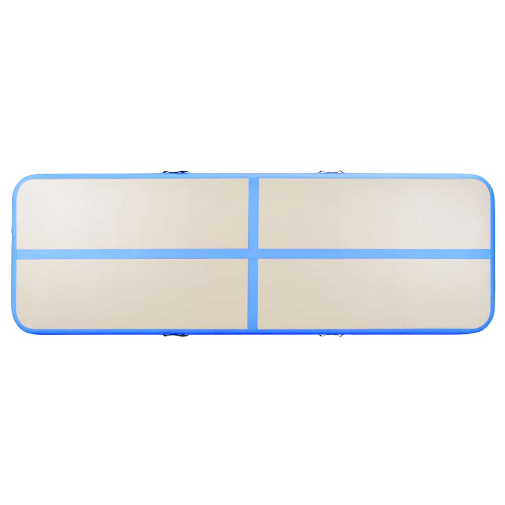 vidaXL Mata gimnastyczna z pompką, 700x100x10 cm, PVC, niebieska