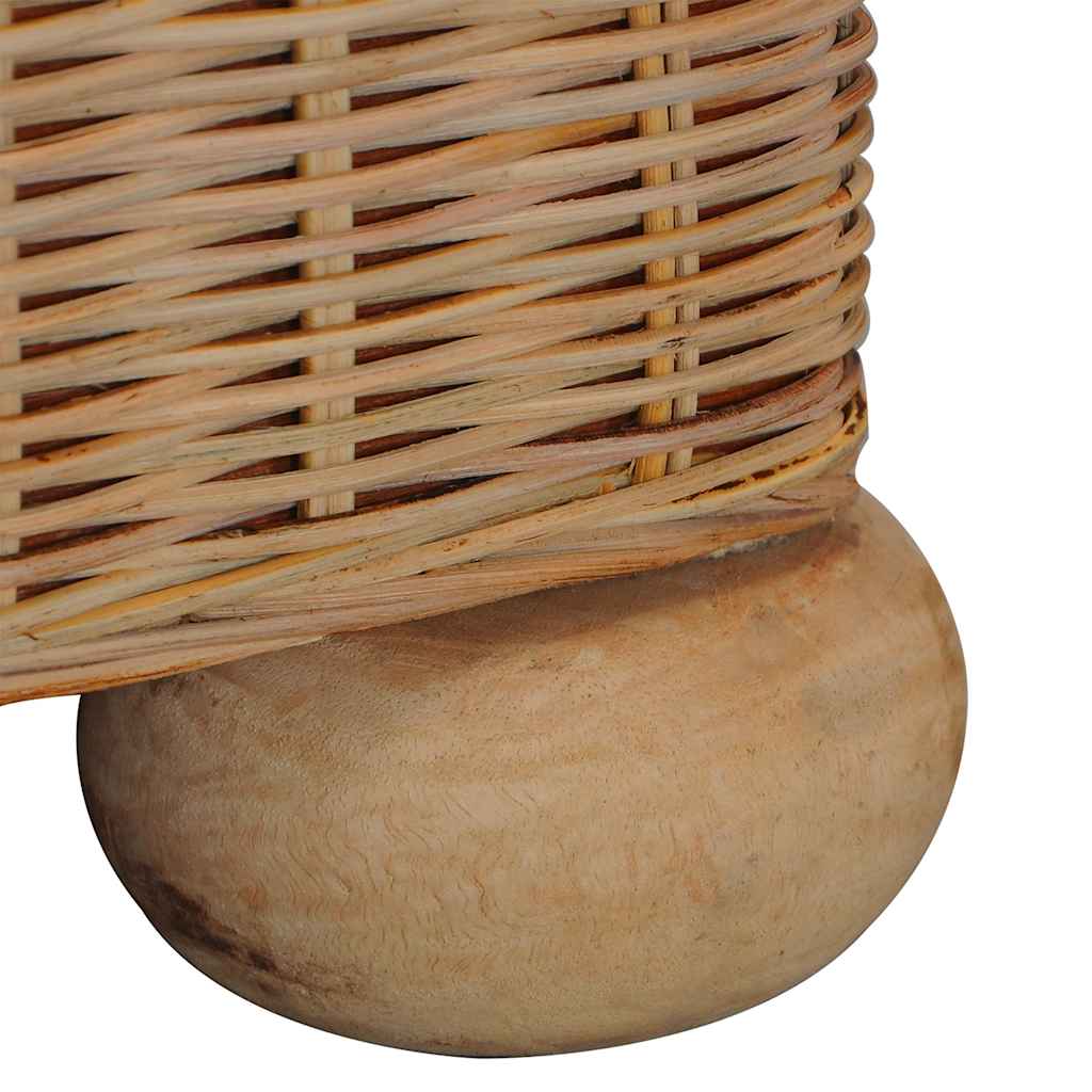 vidaXL 2-osobowa sofa z poduszkami, naturalny rattan