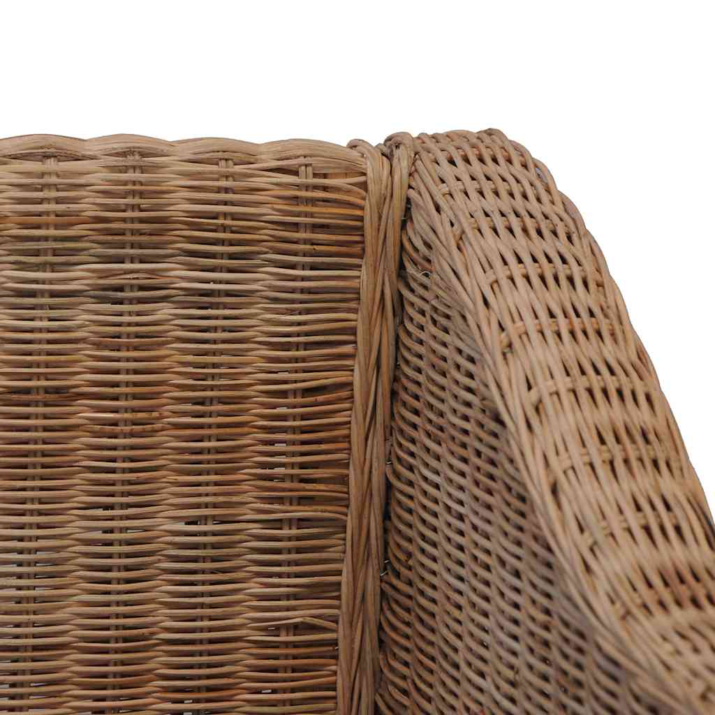 vidaXL Fotel z poduszkami, naturalny rattan