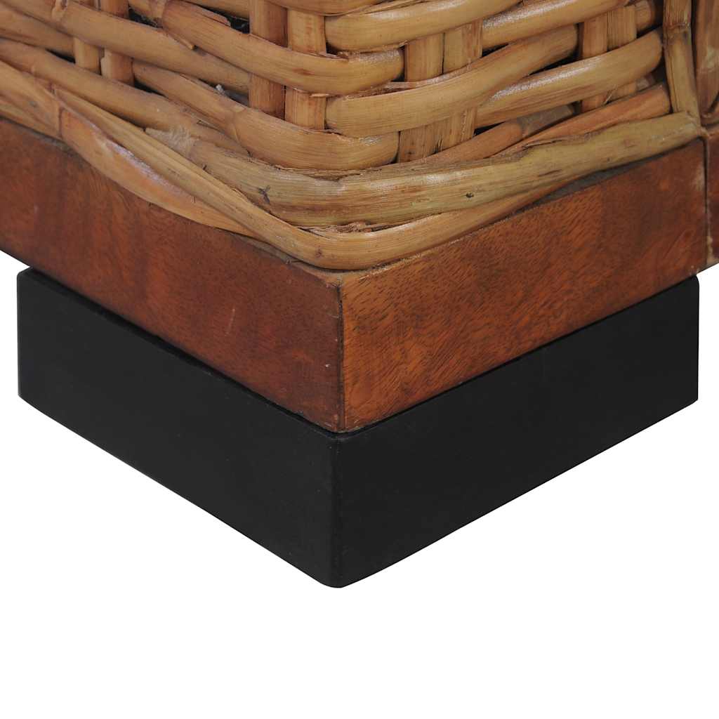 vidaXL 2-osobowa sofa z poduszkami, brązowa, naturalny rattan