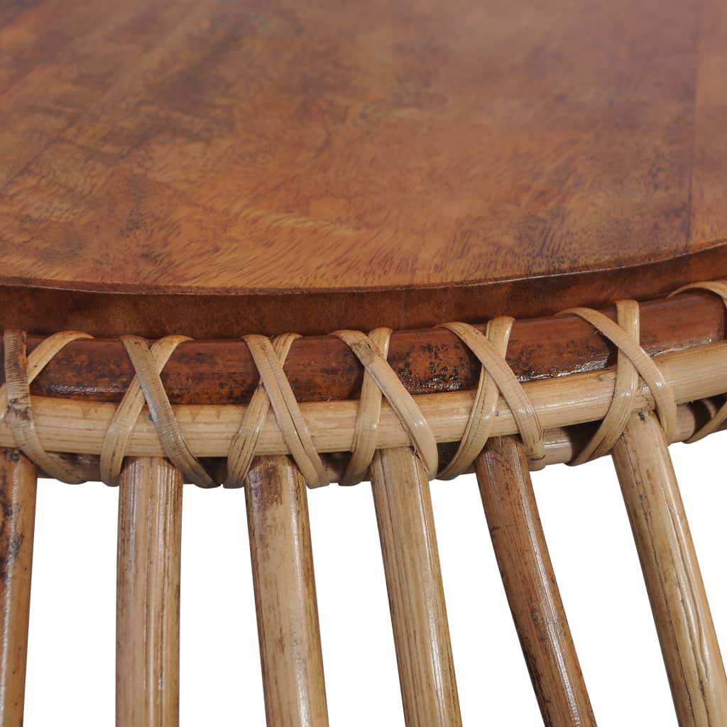 vidaXL Stoliki kawowe, 2 szt., naturalny rattan