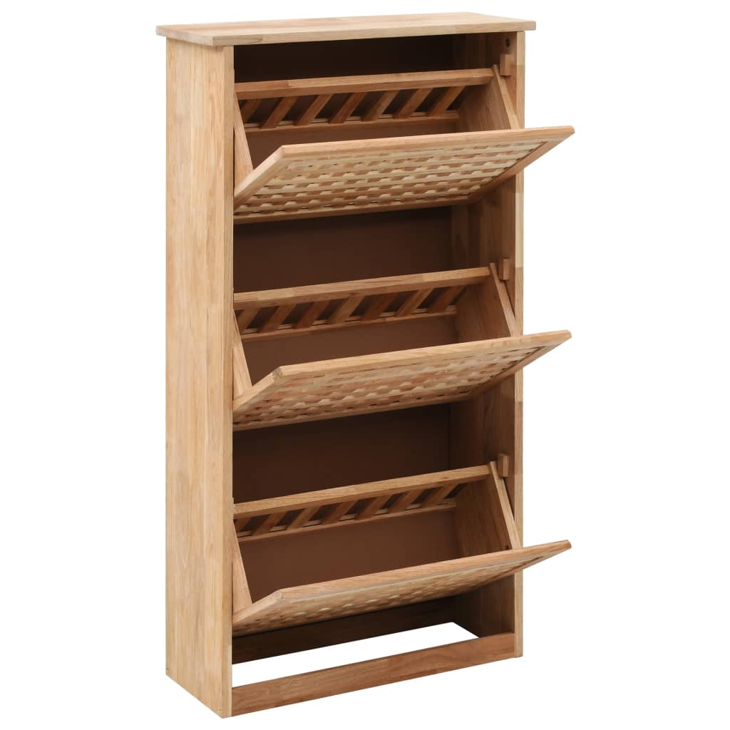 vidaXL Szafka na buty, 55x20x104 cm, lite drewno orzecha włoskiego