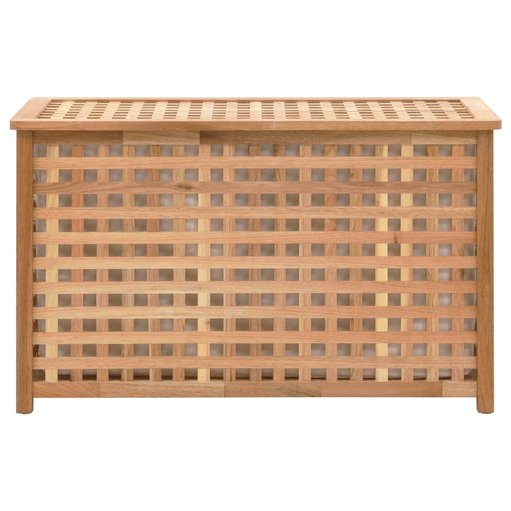 vidaXL Skrzynia na pranie, 77,5x37,5x46,5 cm, lite drewno orzechowe