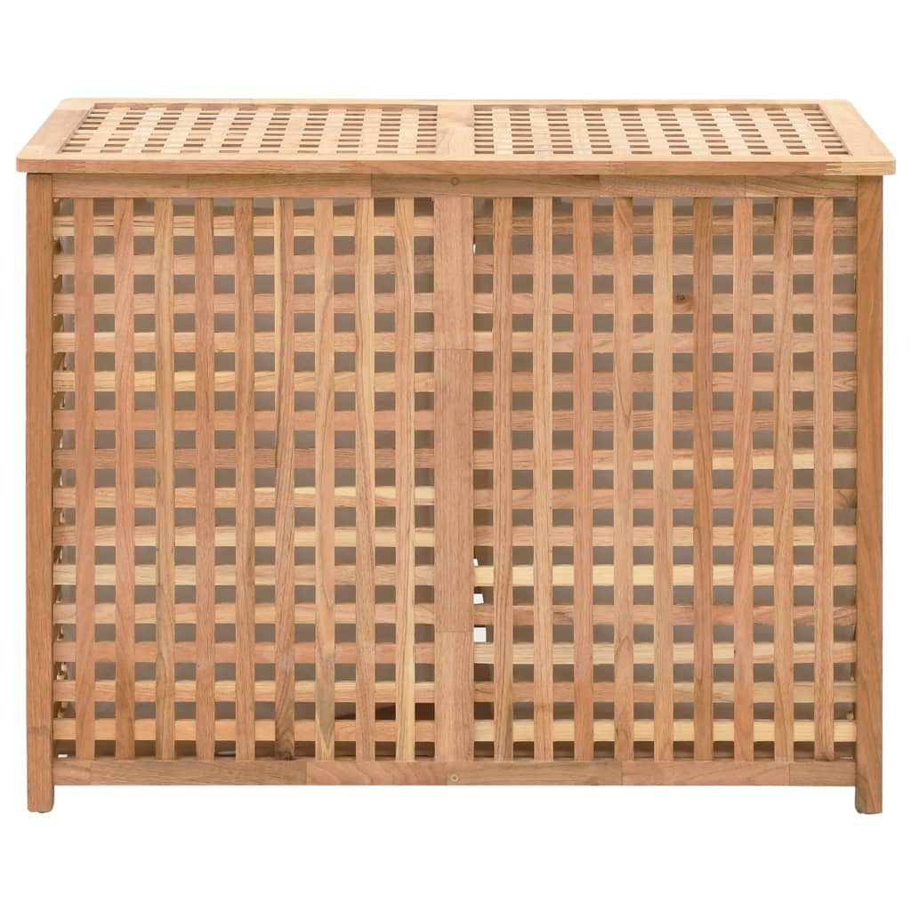 vidaXL Kosz na pranie, 87,5x46x67 cm, lite drewno orzechowe