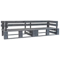 vidaXL Sofa ogrodowa z palet, 2 osobowa, szare drewno